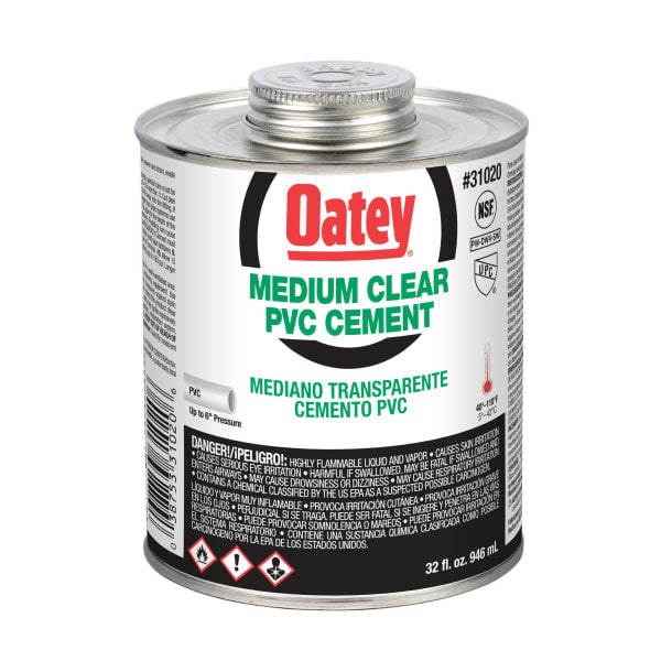 31020 32 oz. PVC Medium Body Clear Cement