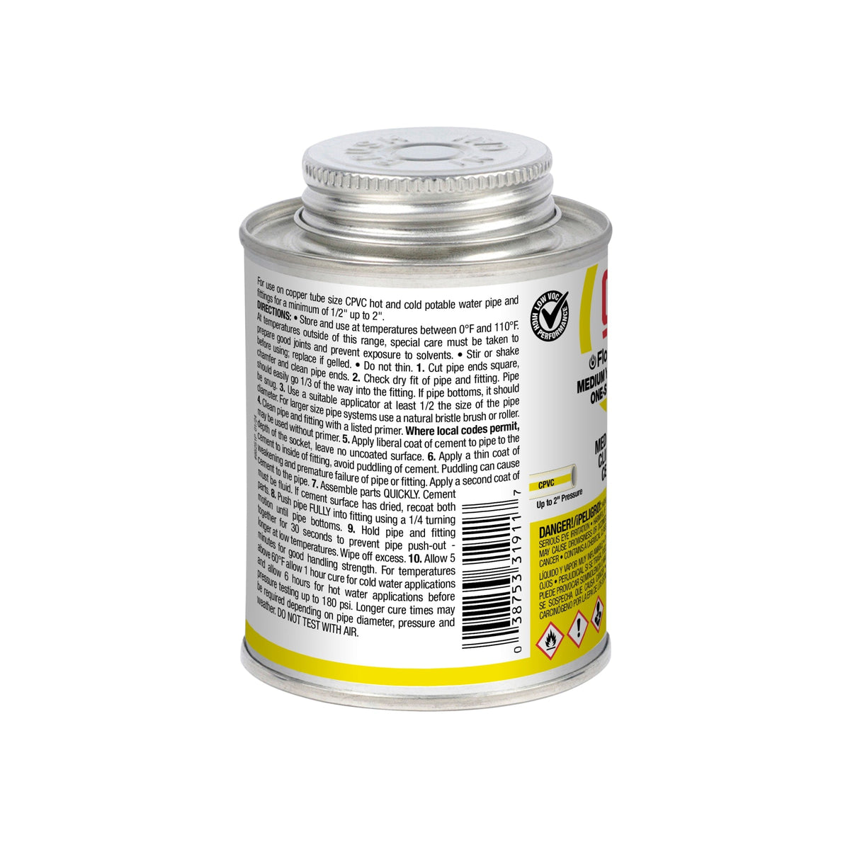 31911 8 oz. CPVC All Weather FlowGuard Gold® 1-Step Yellow Cement