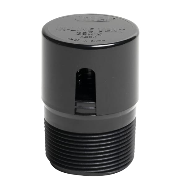 39012 1-1/2 in. NPT Black ABS In-Line Air Admittance Vent