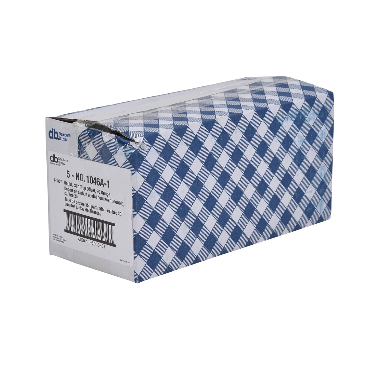 1046A-1 1-1/2" Double Slip Joint Trap Offset - 20 Ga.