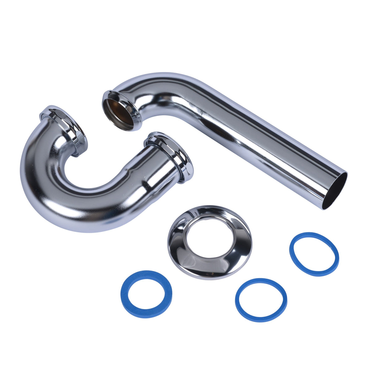 704GBN-1 1-1/2 in. P-Trap - 17 Ga. w/ Ground Joint & Brass Nuts