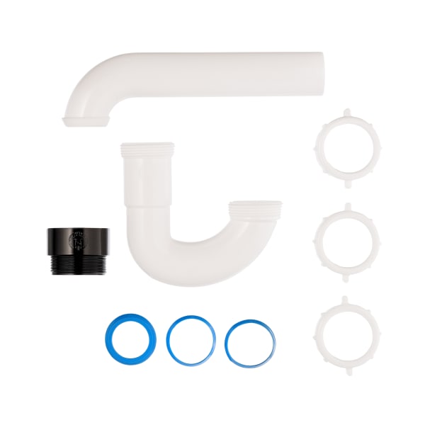 P9704AB 1-1/2 in. P-Trap (White) w/ Threaded ABS Adapter, Bagged