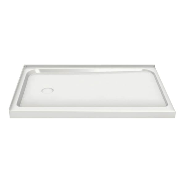 105594-000-001-002 Rectangular Base 6036 3 in. Acrylic Corner Left or Right Shower Base with Right-Hand Drain in White