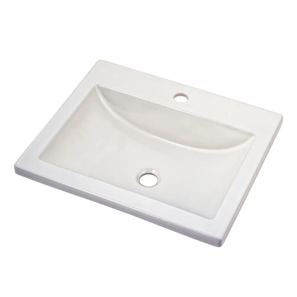 0643001.020 Studio® Drop-In Sink With Center Hole Only White