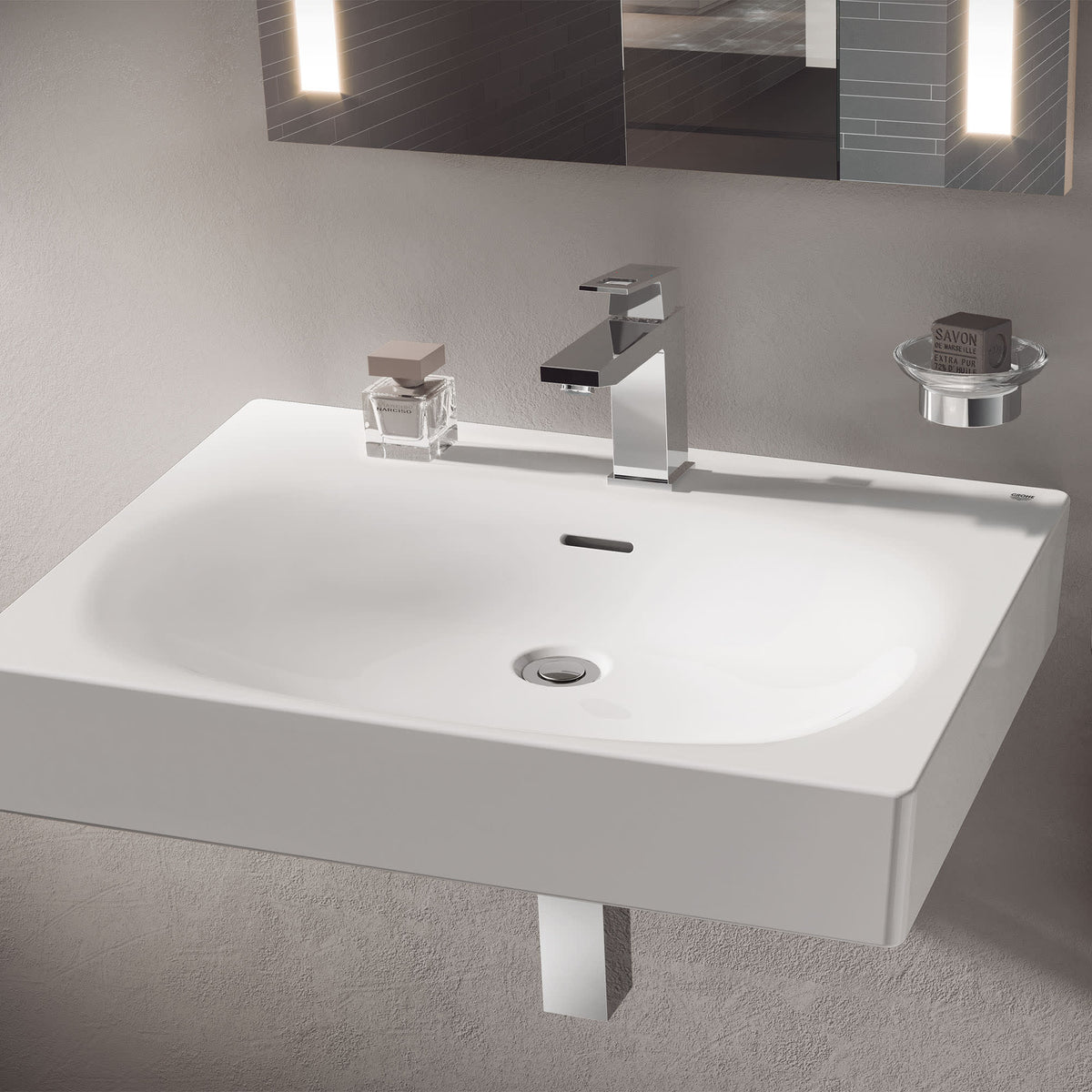 39656000 Wall Mount 24" Bathroom Sink, 1-hole in ALPINE WHITE