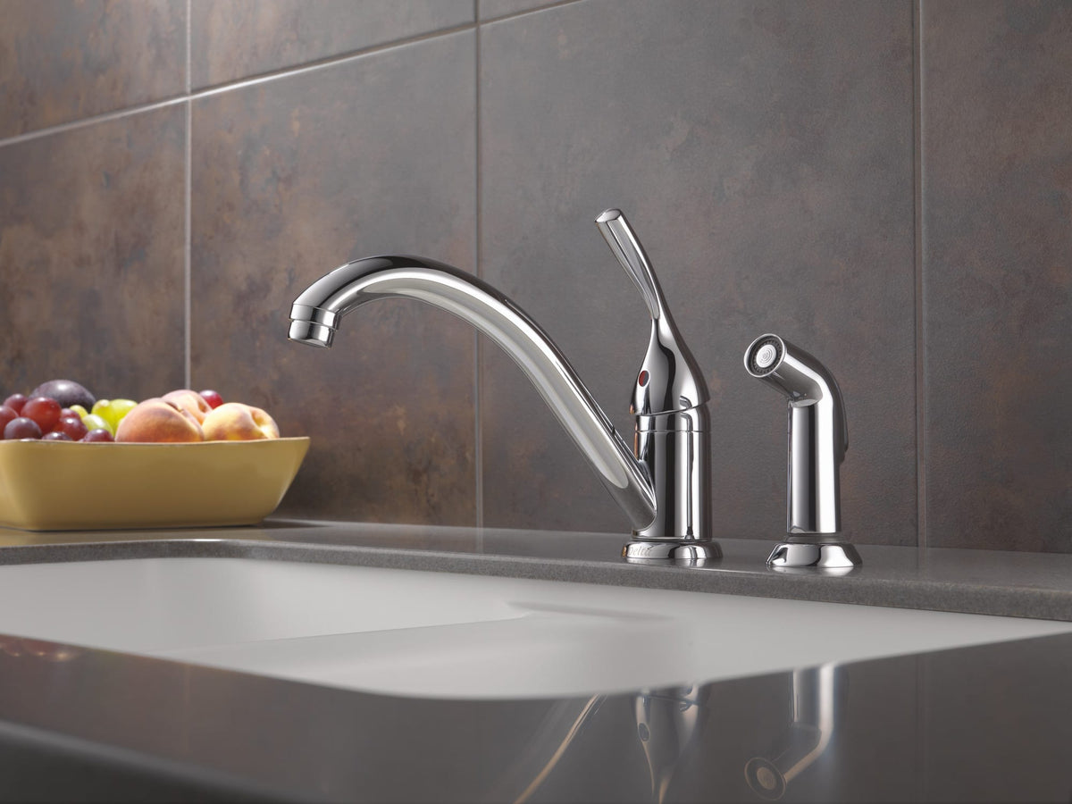175-DST 100 Series Single Handle Kitchen Faucet with Spray Chrome