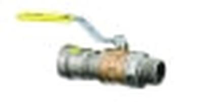 1/2" x 1/2", MegaPressG x MegaPressG, 125 PSI, Bronze, Locking Handle, Ball Valve 30630