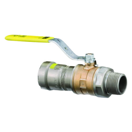 2" x 2", MegaPressG x MegaPressG, 125 PSI, Bronze, Locking Handle, Ball Valve 30685