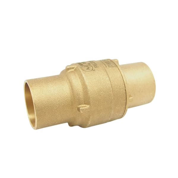 233AB 1-1/2 1-1/2" - (SWT x SWT) 233AB Brass In-Line Check Valve - Lead Free