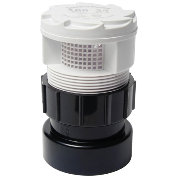 250-122AB Turbovent with 1-1/2" X 2" ABS Combo Adapter