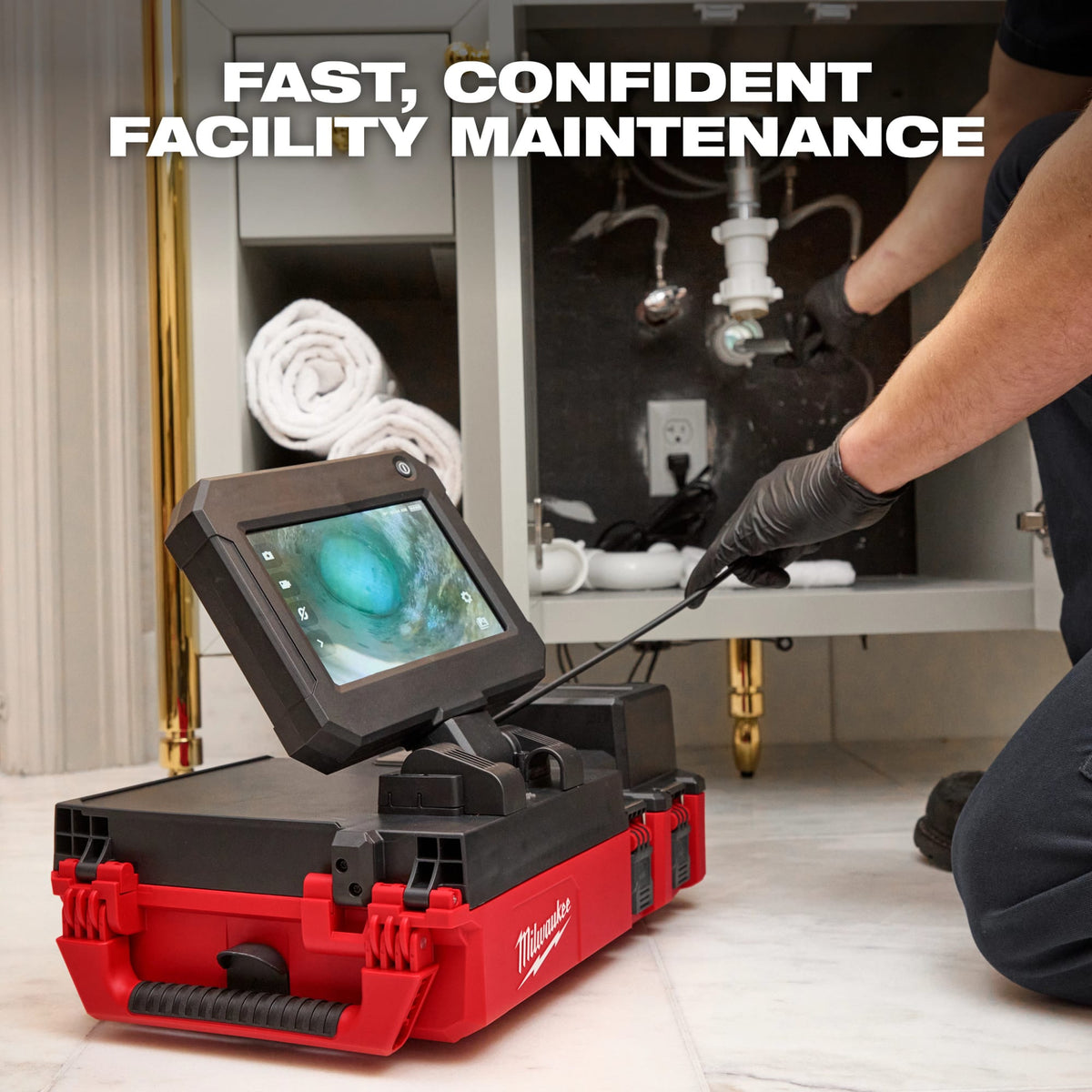 3154-20 M12™ 75' Drain Camera w/ PACKOUT™ Compatibility