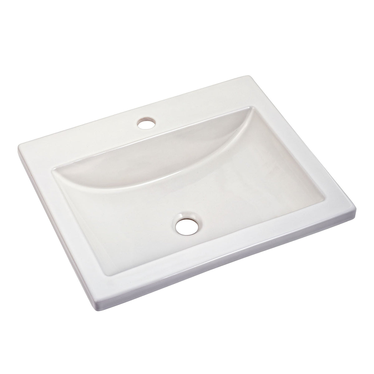 0643001.020 Studio® Drop-In Sink With Center Hole Only White