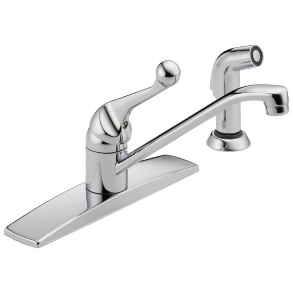 400 Series Single Handle Kitchen Faucet with Spray Chrome 400LF-WF