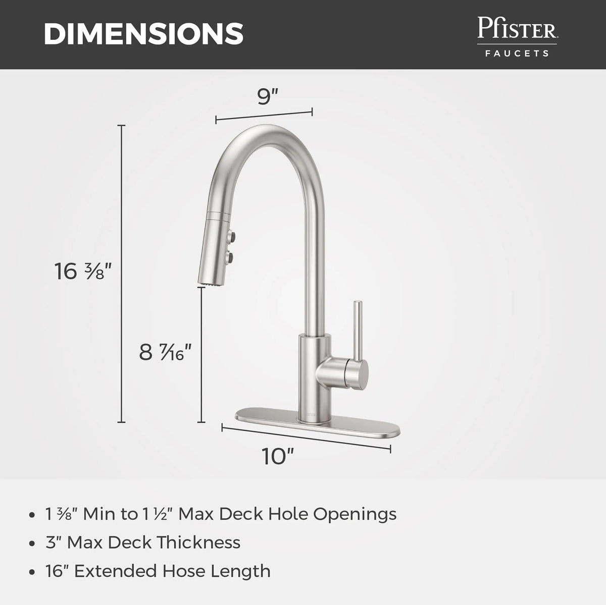 LG529SAS Stellen Single-Handle Pull-Down Kitchen Faucet in Stainless Steel