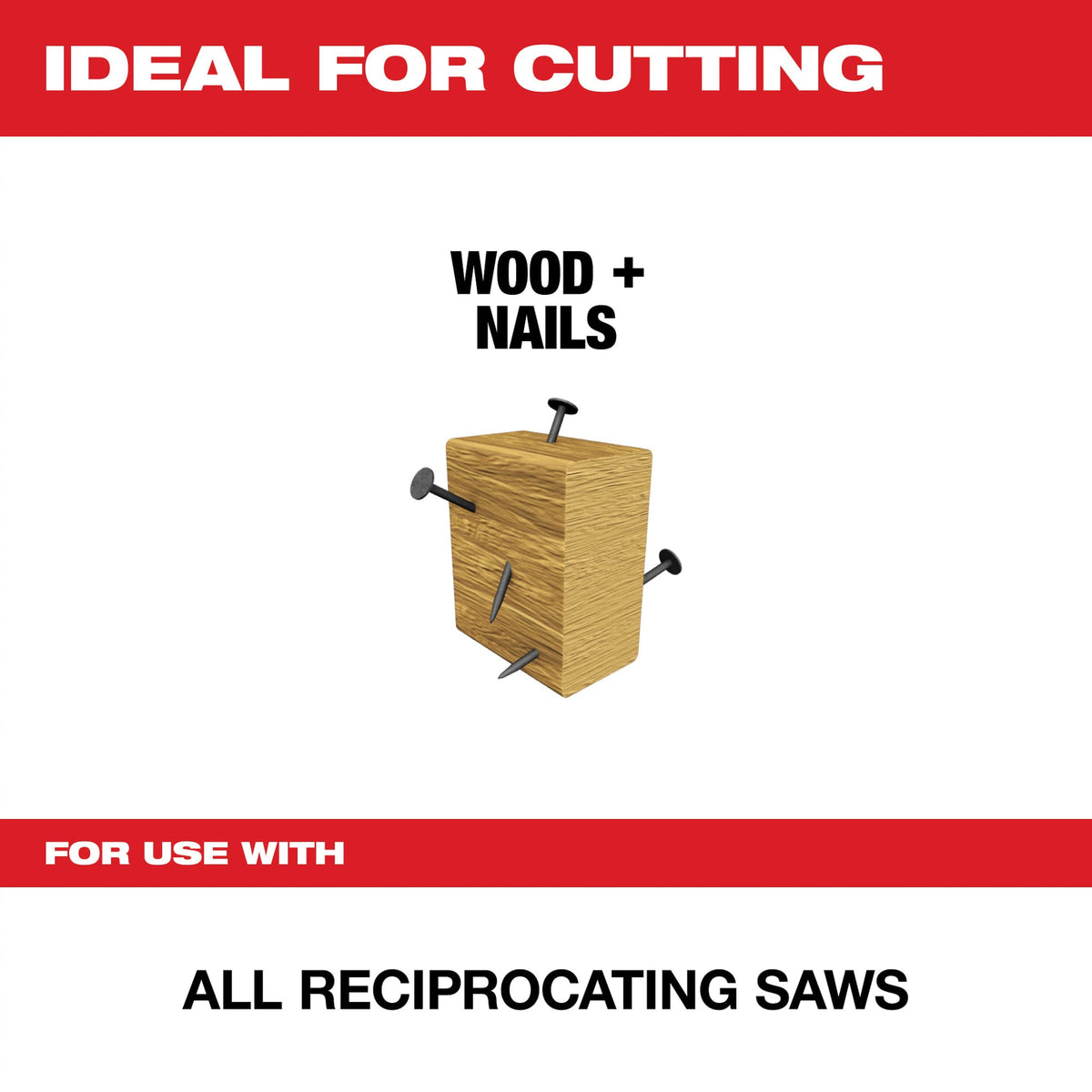 48-00-5037 12" 5 TPI SAWZALL® Blade for Wood with Nails (5 Pack)