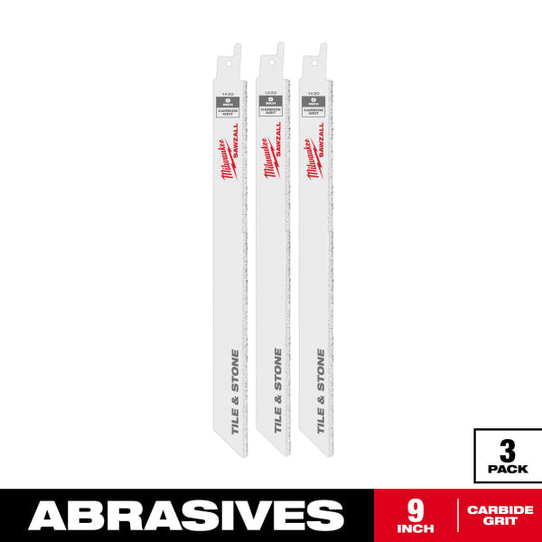 48-00-1430 9" Carbide Grit SAWZALL® Blade (3 Pack)