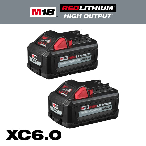 48-11-1862 M18™ REDLITHIUM™ HIGH OUTPUT™ XC6.0 Battery Pack (2 Pack)