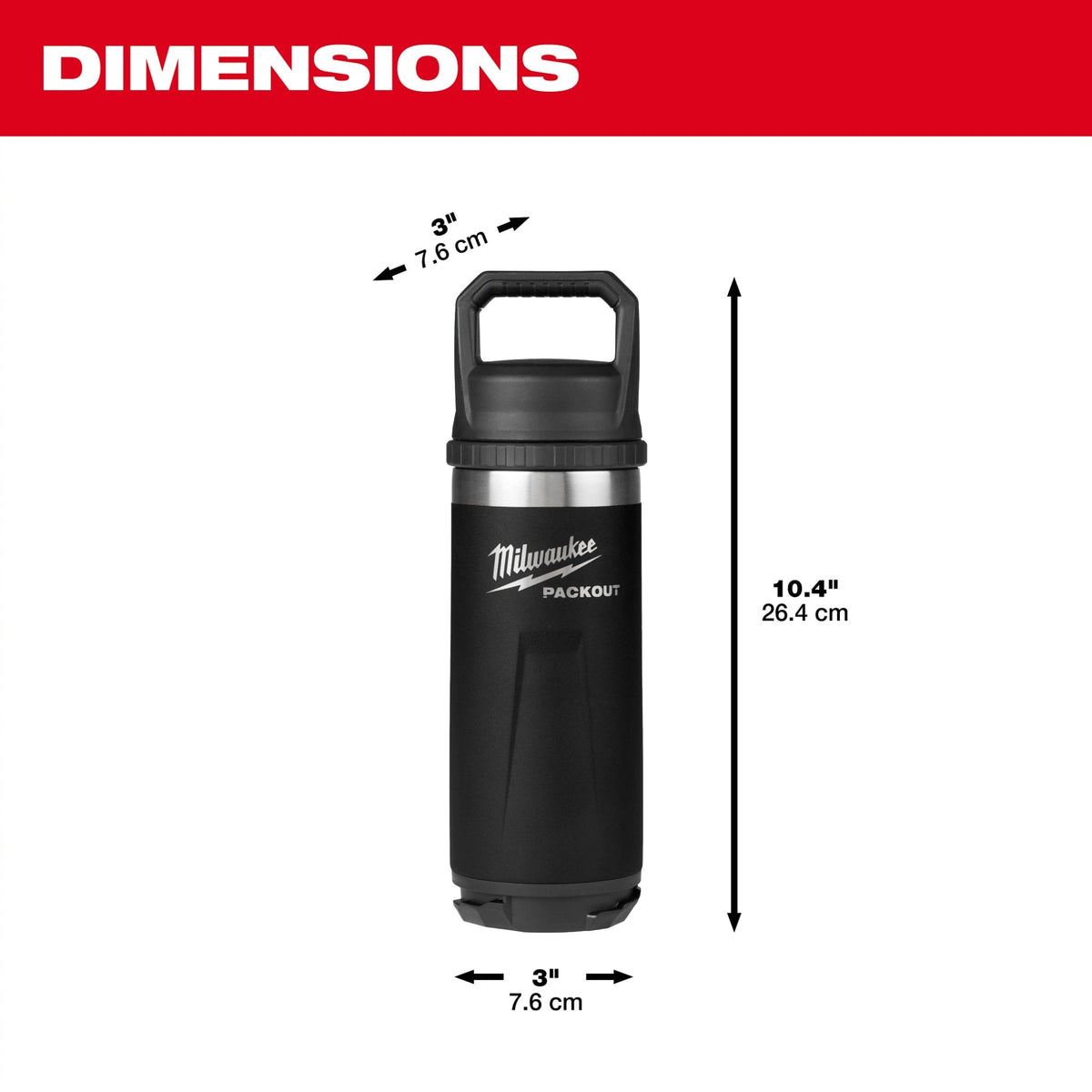 48-22-8382B PACKOUT™ 18oz Insulated Bottle with Chug Lid