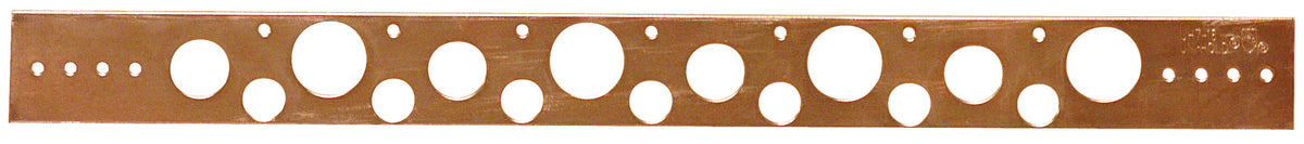 521-810 1-3/4" x 20" Stub Out Bracket, 7 3/4" Holes & 4 1" Holes on 4" Centers