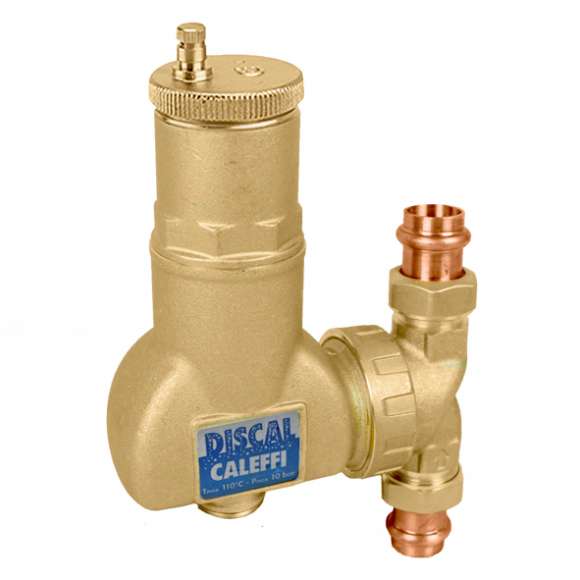 551795A DISCAL Rotating Collar Air Separator 3/4" Sweat Union Connections, 150 PSI, 250°F
