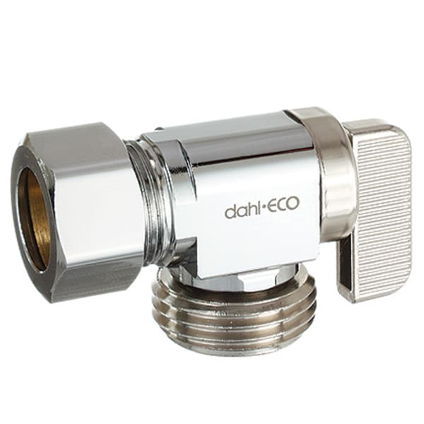 611-33-04-BAG 5/8" x 5/8" Angle Stop (Compression x Hose Thread)