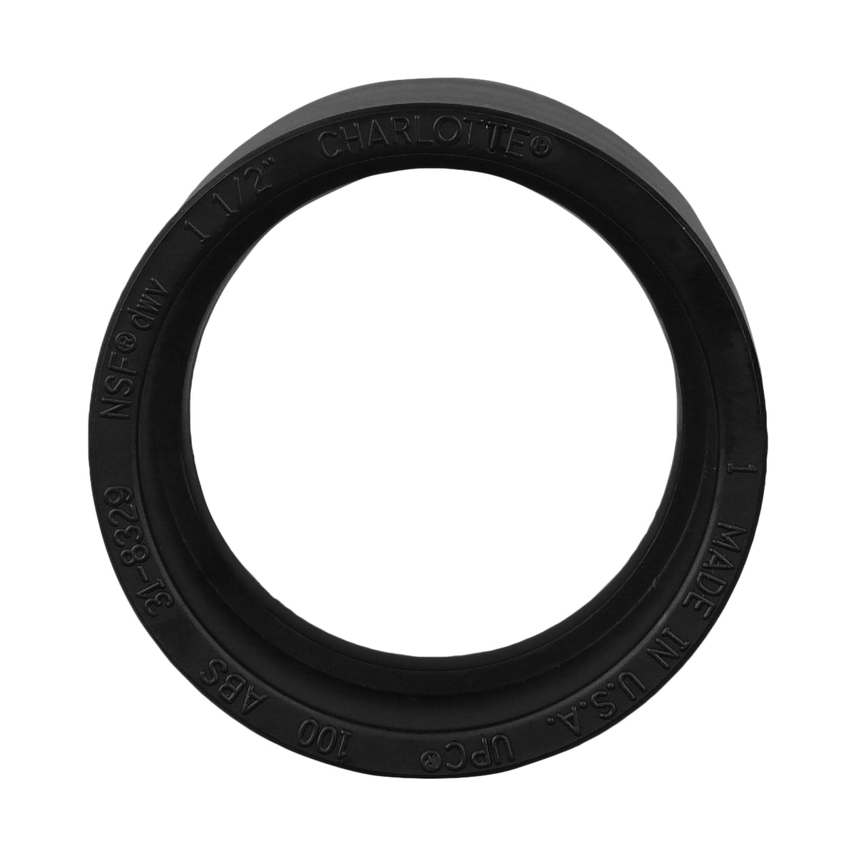 ABS-00100-0600 1-1/2" ABS DWV Coupling - H x H