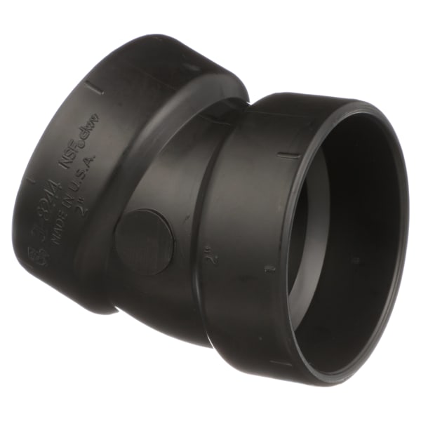 ABS-00324-0800 2" ABS DWV 22-1/2° Elbow - H x H