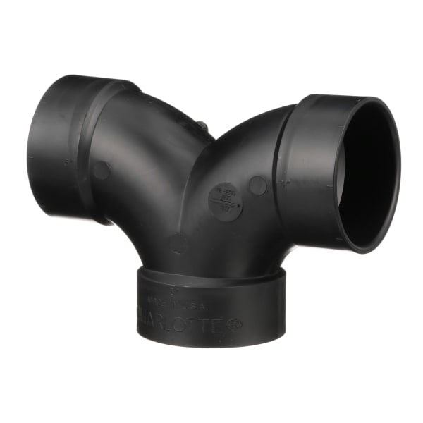 ABS-00327-1000 3" ABS DWV Double 90° Elbow - All H
