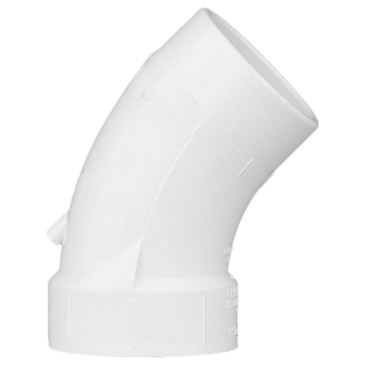 PVC-00323-1000 2" PVC DWV 45° Street Elbow - H x Spigot