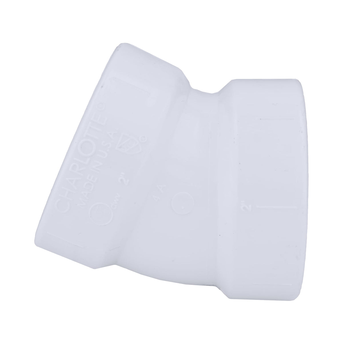 PVC-00324-0800 2" PVC DWV 22-1/2° Elbow - H x H