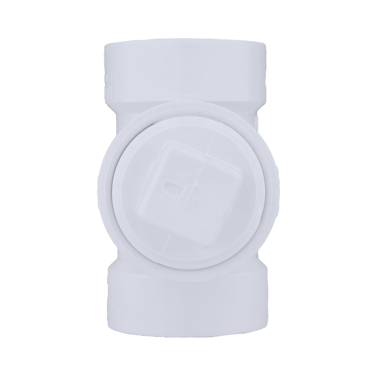 PVC-00444X-0600 1-1/2" PVC DWV Test or Cleanout Tee with Plug - H x H x FPT