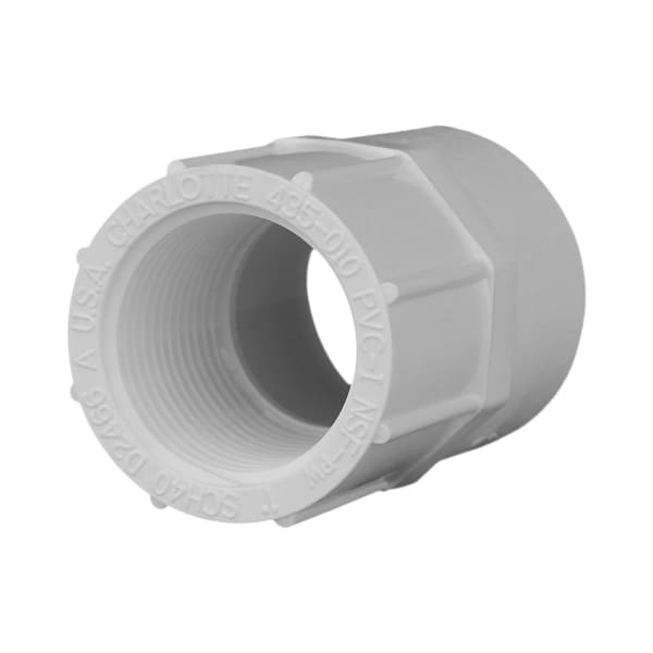 PVC-02101-1000 1" PVC SCH40 Female Adapter - Socket x FPT