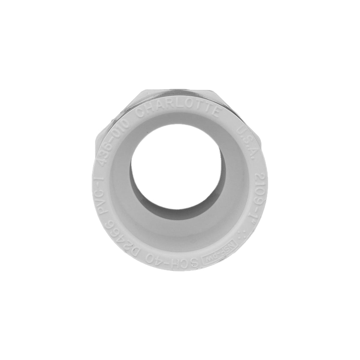 PVC-02109-1000 1" PVC SCH40 Male Adapter - Socket x MPT