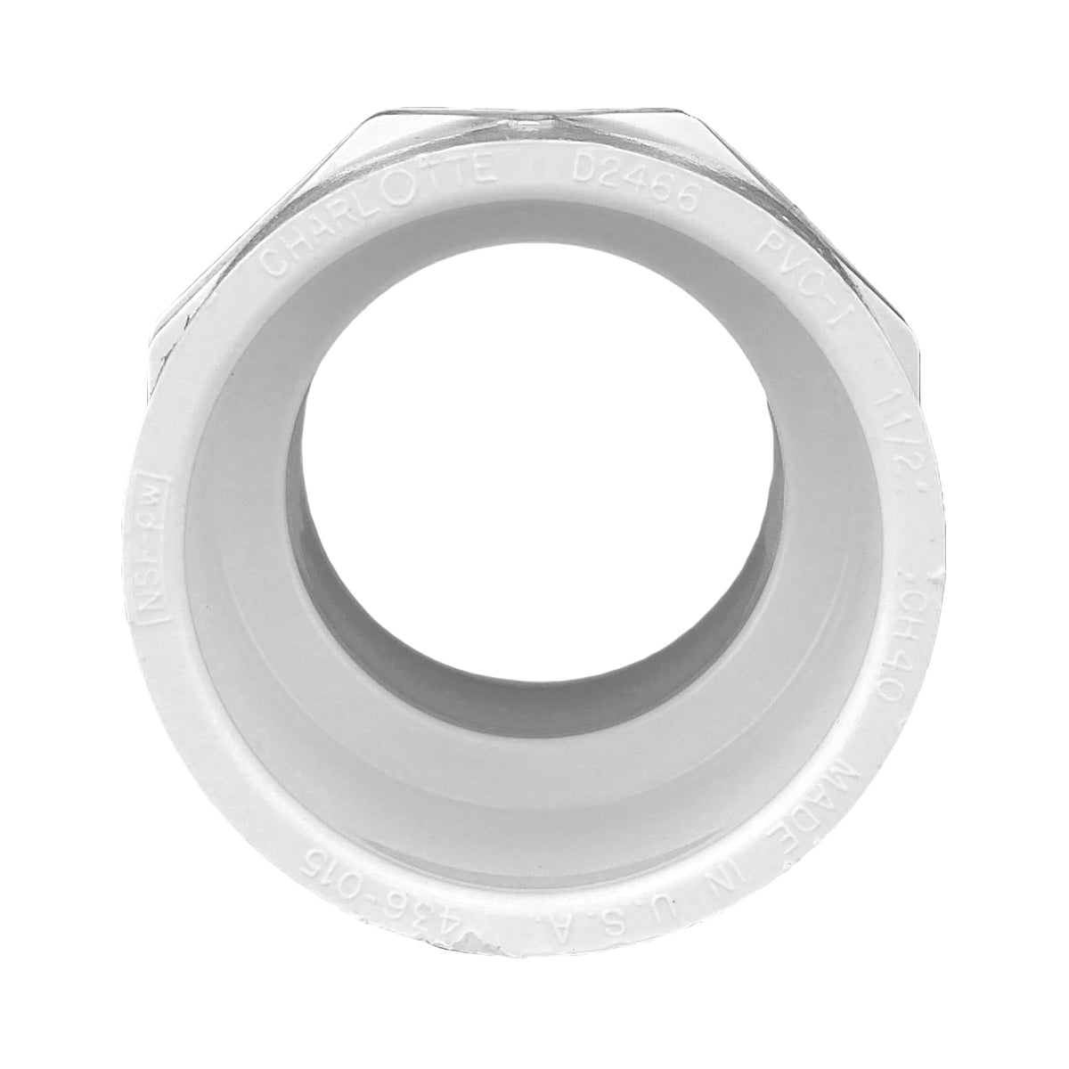 PVC-02109-1400 1-1/2" PVC SCH40 Male Adapter - Socket x MPT
