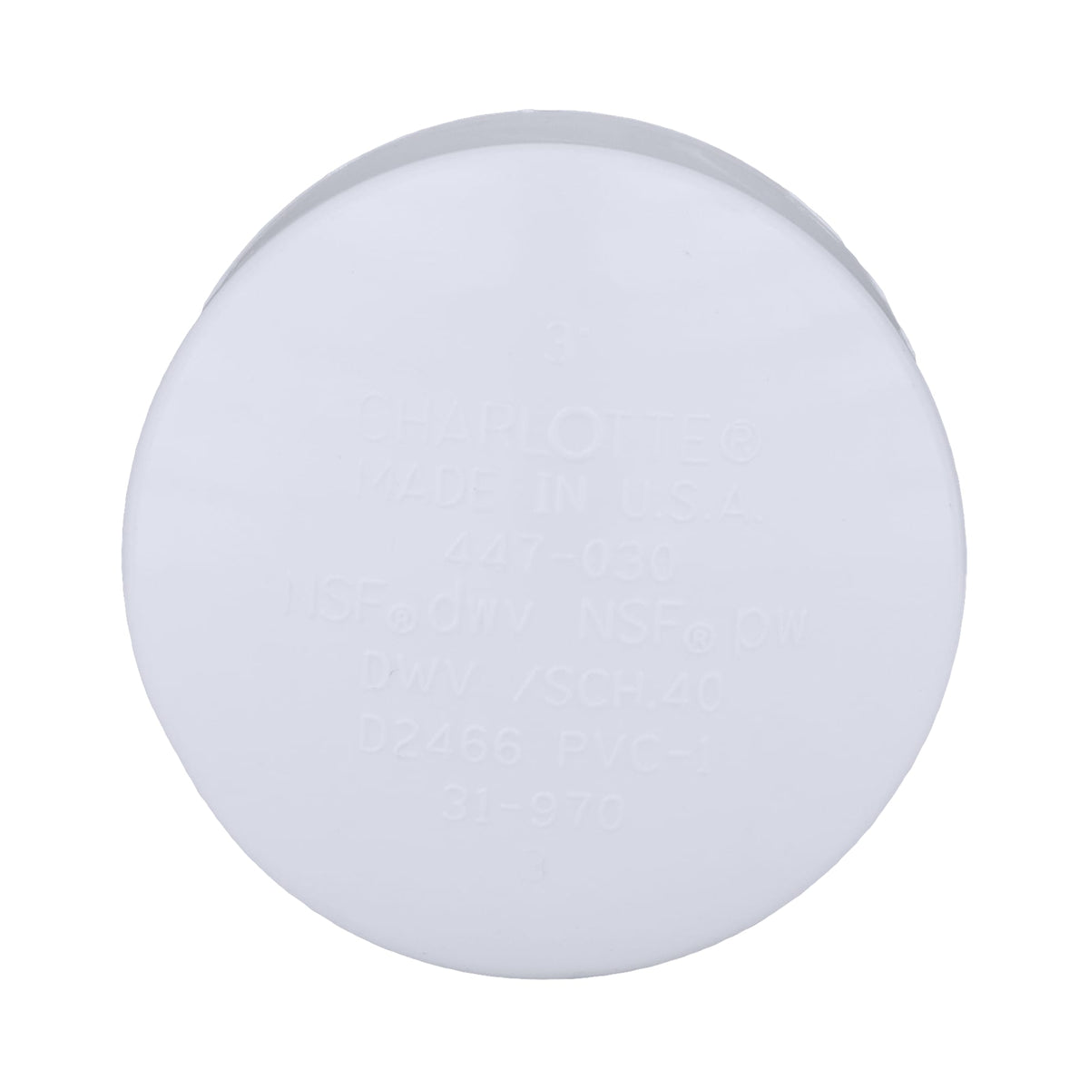PVC-02116-1800 3" PVC SCH40 Cap - Socket