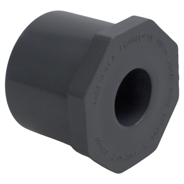PVC-08107-2400 1-1/2" x 1/2" PVC SCH80 Bushing - Spigot x Socket
