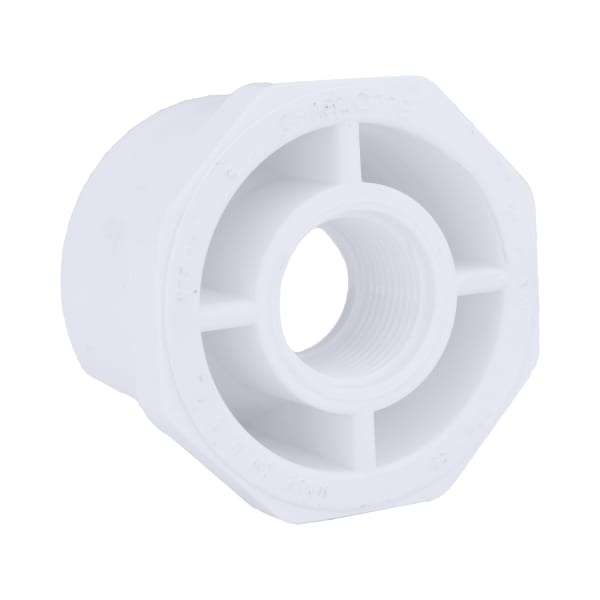 PVC-02108-2600 2" x 3/4" PVC SCH40 Bushing - Spigot x FPT