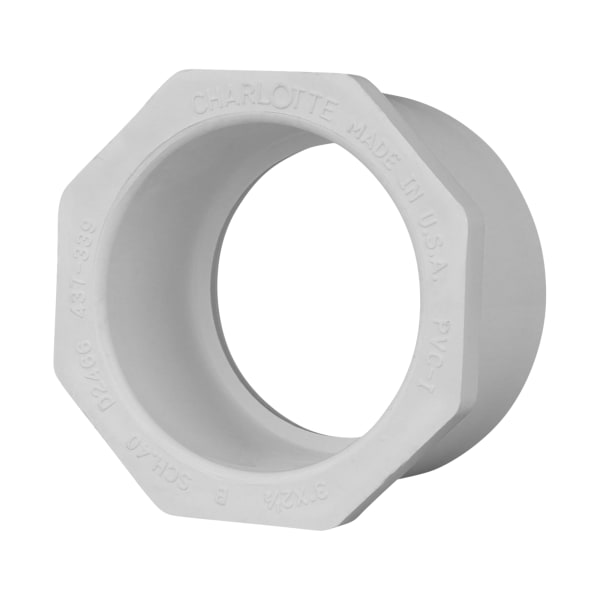 PVC-02107-3800 3" x 2-1/2" PVC SCH40 Bushing - Spigot x Socket