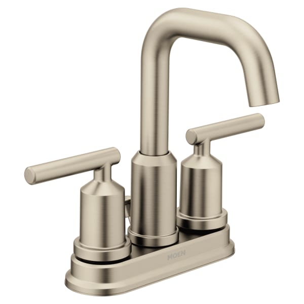 6150BN Gibson 4 in. Centerset 2-Handle High-Arc Bathroom Faucet with Pop-Up Assembly in Brushed Nickel