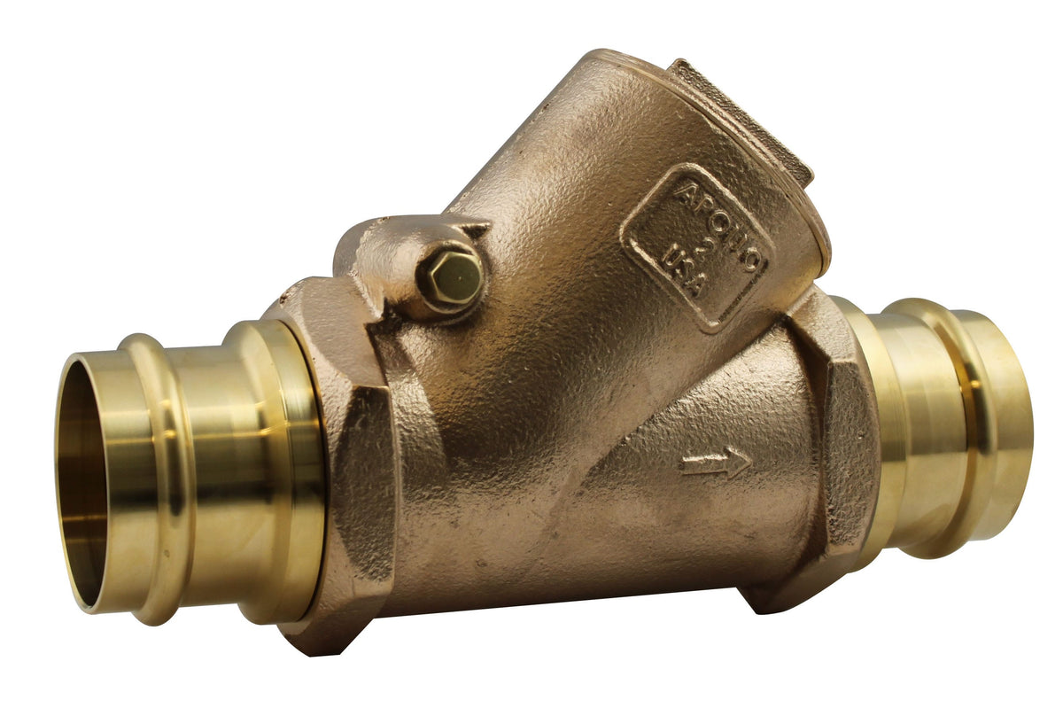 61YLF208T1PR Bronze Y-Pattern Swing Check Valve with PTFE Seat Disc 2" (2 x Press)