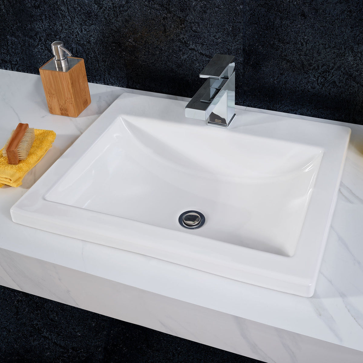 0643001.020 Studio® Drop-In Sink With Center Hole Only White
