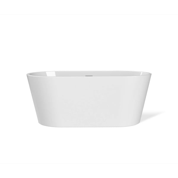 106384-000-001-000 Louie 5829 Acrylic Freestanding Center Drain Bathtub in White with White Skirt