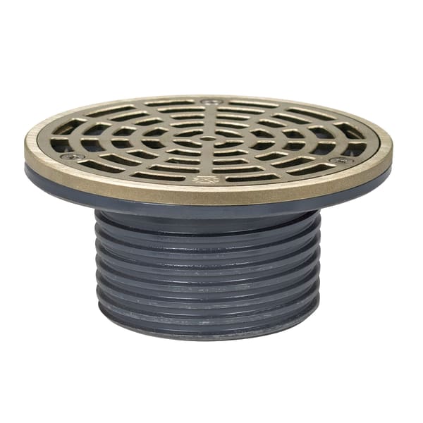 832-3DHNR Finish Head DI 3" Drain with 5" Nickel Bronze Round Ring and Strainer