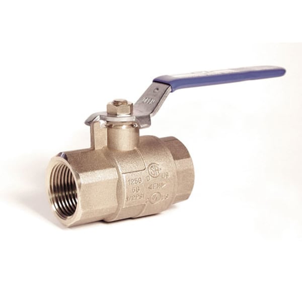 BA-475B-112 1-1/2" - FIP x FIP - Brass, Full Port - Ball Valve - 600 WOG, RPTFE Seat, Chrome Plated Ball