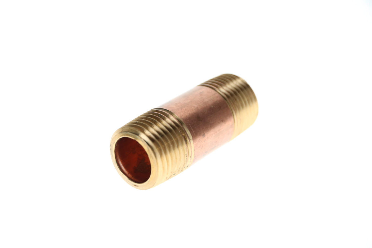311-064 1/2" x 3" Red Brass Pipe Nipple