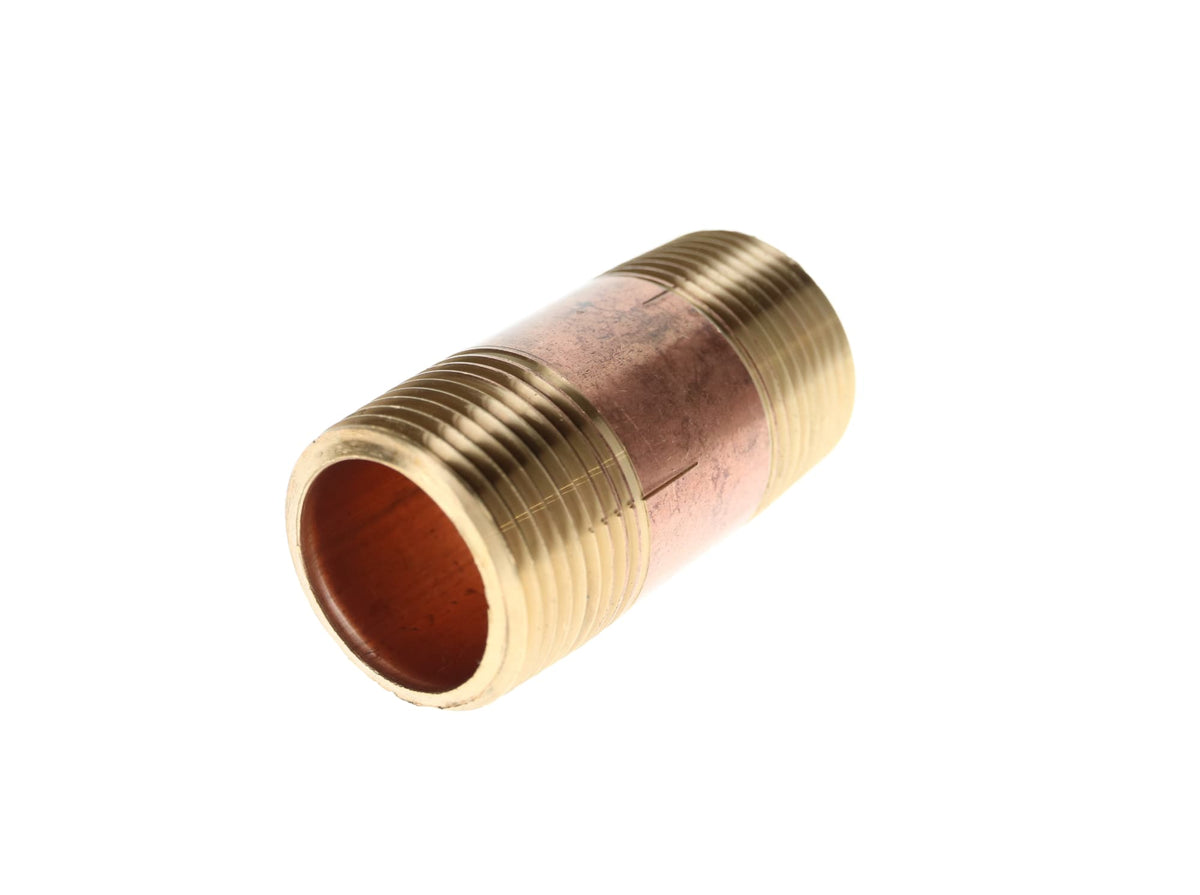 311-105 1" x 3-1/2" Red Brass Pipe Nipple