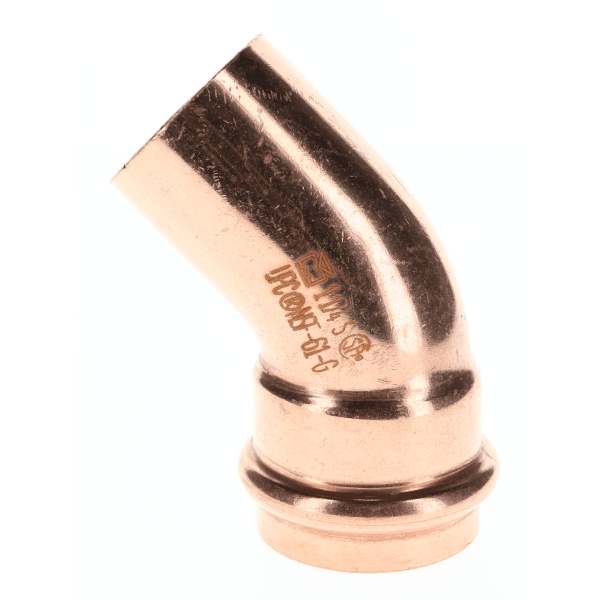 PF 03350 1-1/4" Copper Press Fittings - 45 Degree Street Elbow Ftg x P