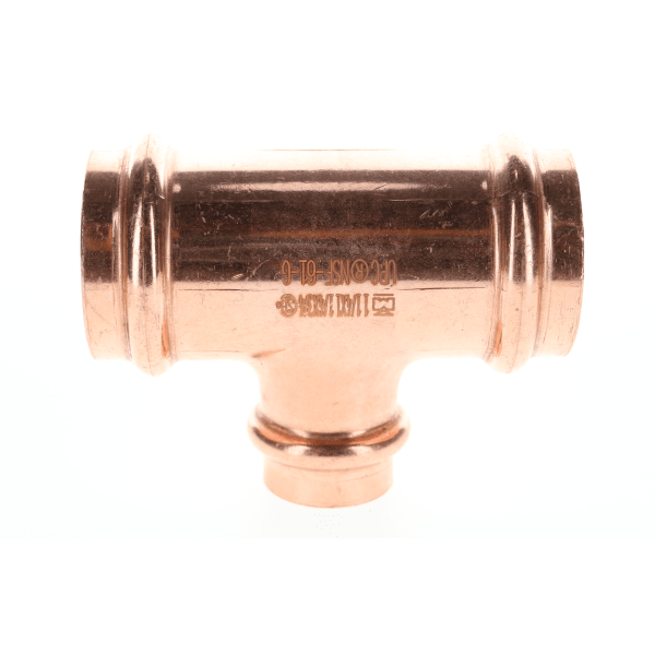 PF 40128 2-1/2" x 2-1/2" x 3/4" Copper Press Fittings - Tee P x P x P