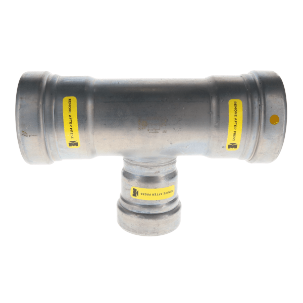 CP04071G 1-1/4" x 1-1/4" x 1/2" Carbon Steel Press Fittings - Gas - Tee P x P x P