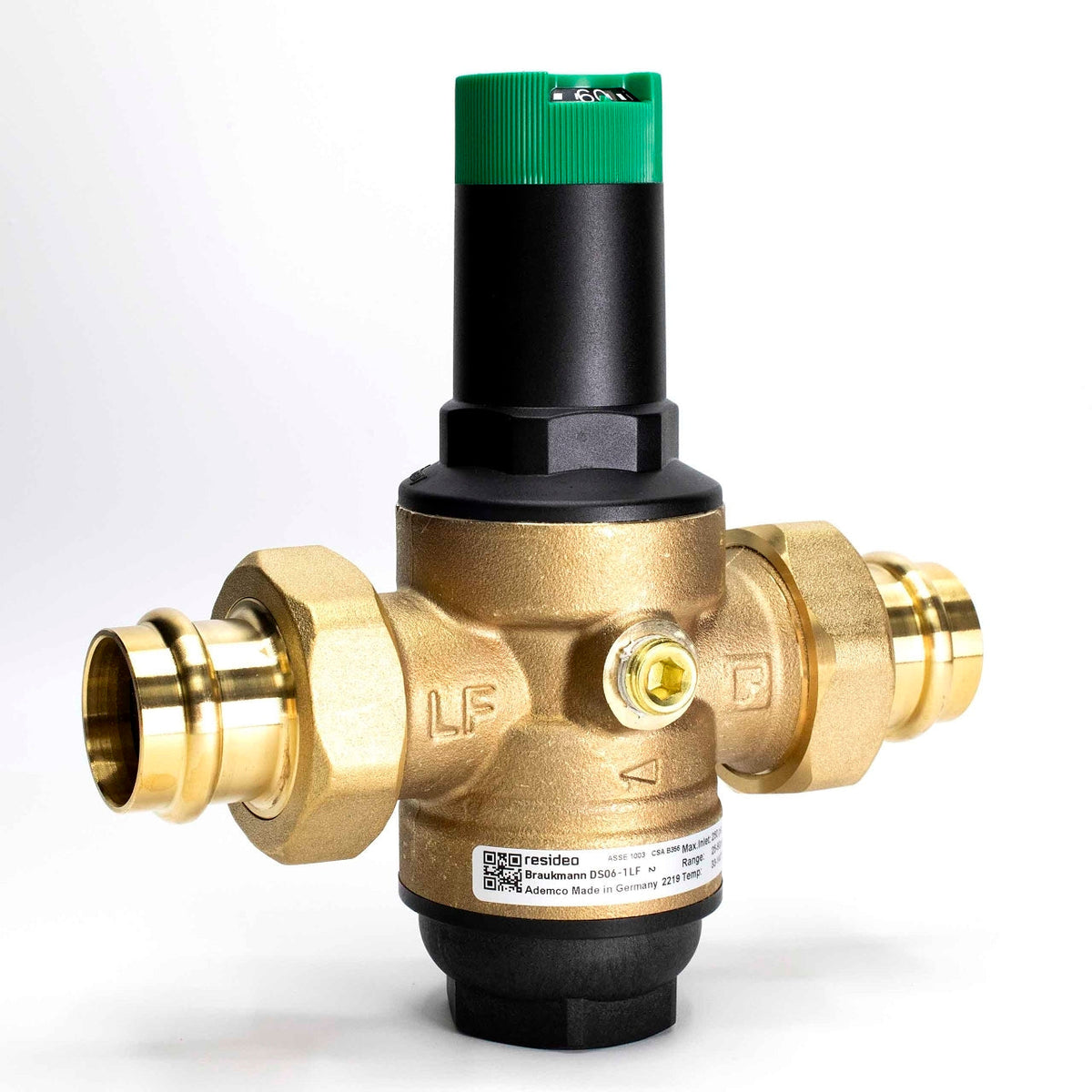 DS06-102-DUP-LF/U 1" DialSet Press Double Union Pressure Reducing Valve